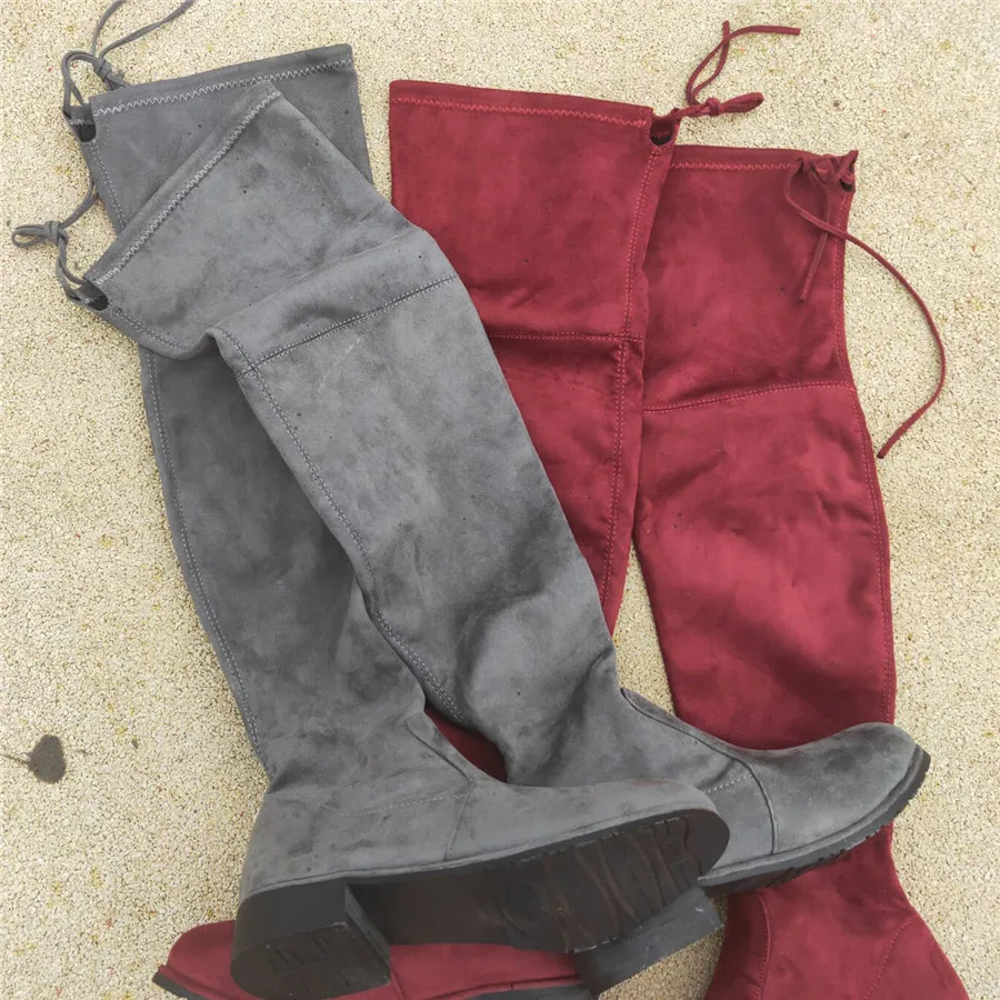 

womans shoes platform heel Woman high Low Overknee Elastic boots