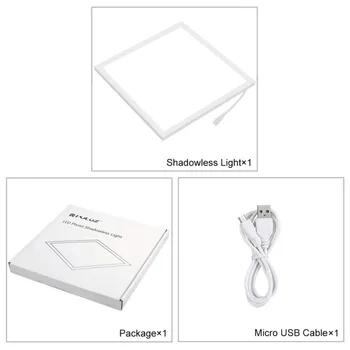 

Mini LED Photography Shadowless Bottom Light 22.5cm Shadow-free Light Lamp Panel Pad for 20cm Photo Studio Box