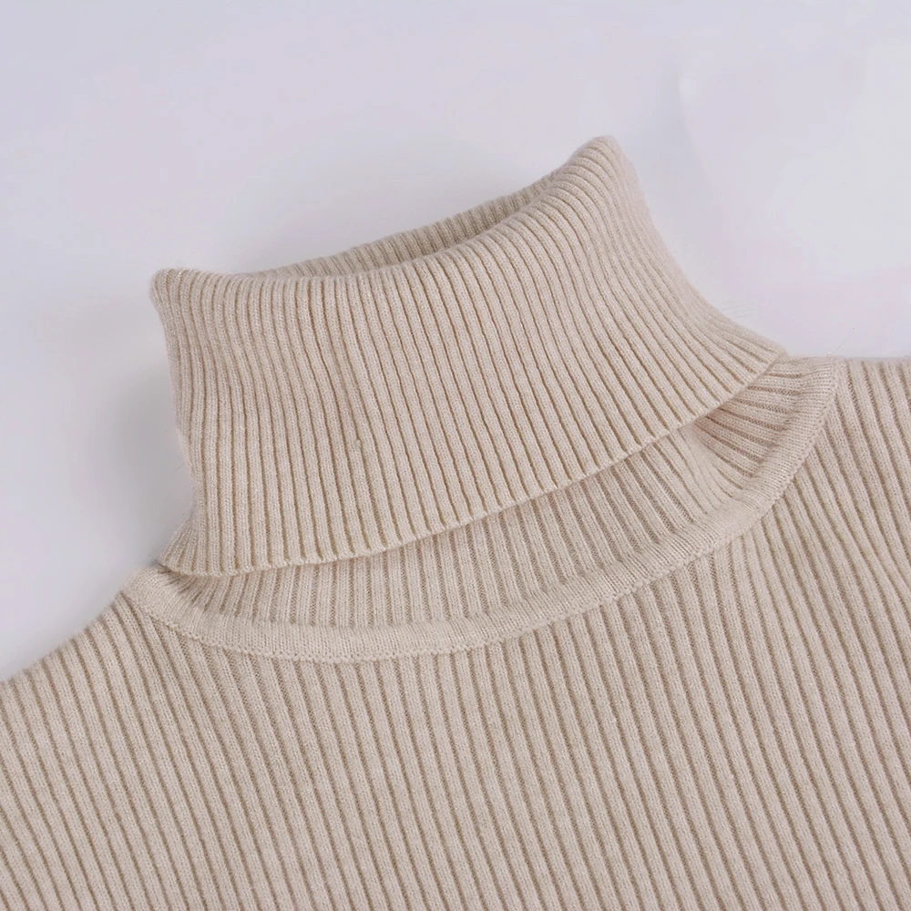 LASPERAL Autumn Winter Women Knitted Turtleneck Sweater Casual Soft polo-neck Jumper Fashion Slim Femme Elasticity Pullover