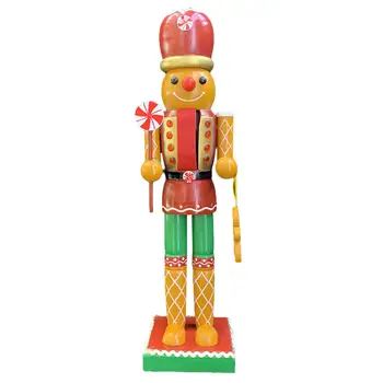

35CM Christmas Nutcracker Wooden Cartoon Walnut Puppet Christmas Tree Decoration Accessories for Home Holiday Party #4O