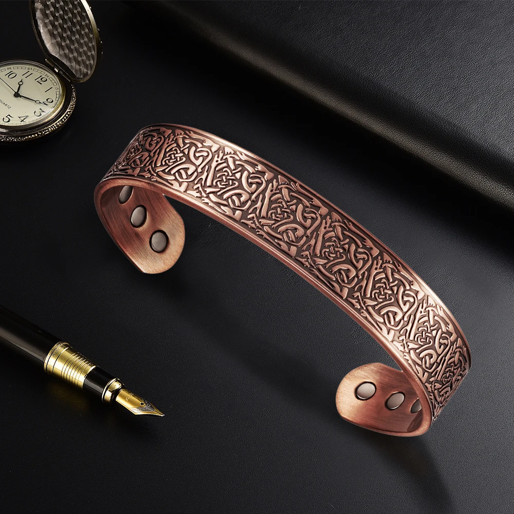 Био магнитный браслет из чистой меди для мужчин и женщин|copper cuff bracelet|cuff braceletscuff