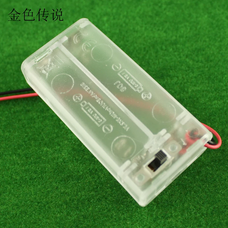 Раздел 2 № 5 прозрачный батарейный отсек DIY полосатый переключатель ремня с крышкой AA прозрачный провод серии два секции