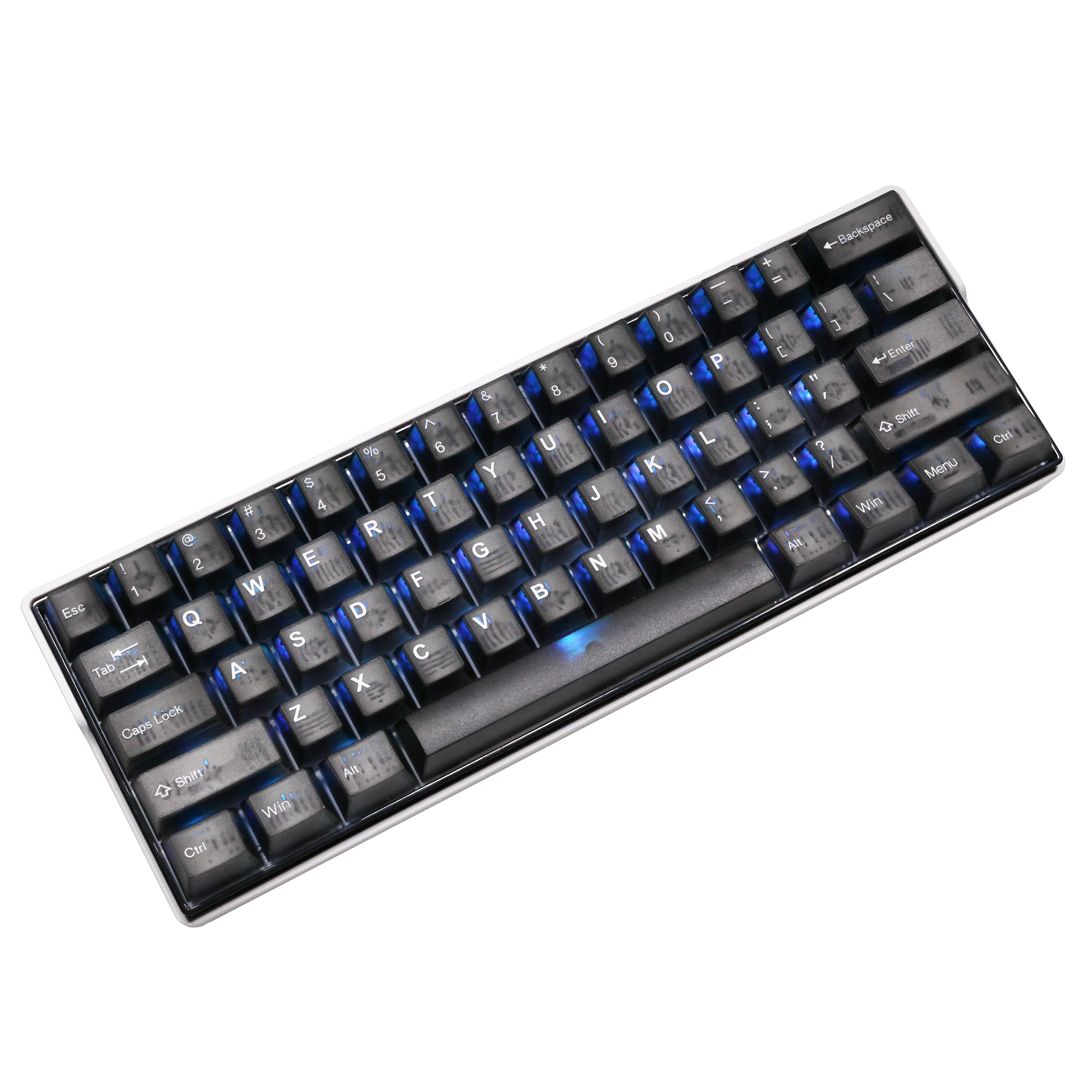 Taihao дымчатый кварцевый кубический ABS Doubleshot прозрачный тип клавиатуры для
