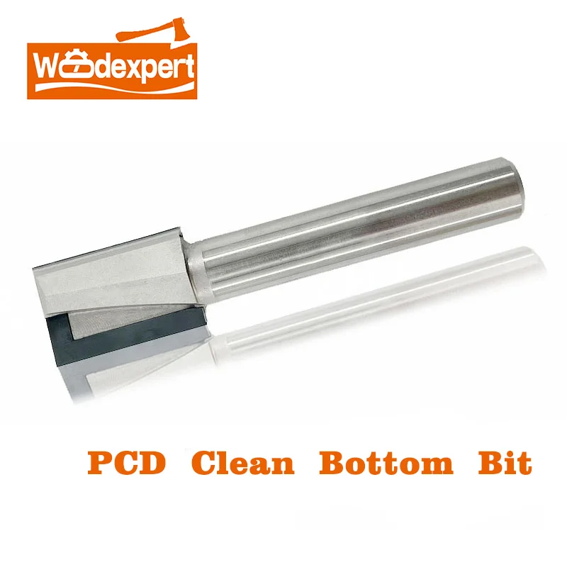 

PCD/CNC Router Bit 2 Flutes 12mm 1/2 Shank Diamond Straight Bottom Cutter T Groove for CNC Engraving End Milling