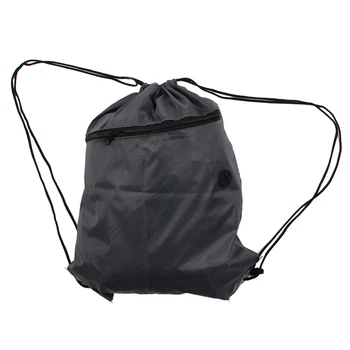 

Book bag with cord Sports Gym Swimming PE dance shoe backpack Gray
