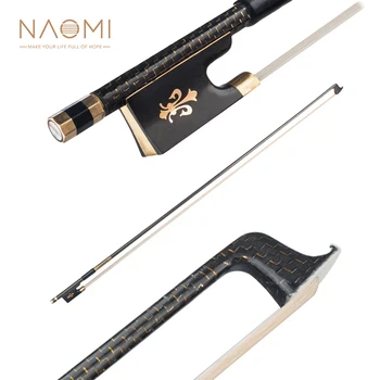 

NAOMI Cabon Fiber 4/4 Violin Bow High Quality Bow Hairs Ebnoy Frog Light Weight Proper Balance Orchestral Strings Accessories
