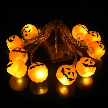 

10LED String Lights Halloween Pumpkin Spider Bat Skull Lights String Lamp DIY Hanging Horror Halloween Decor For Home Party