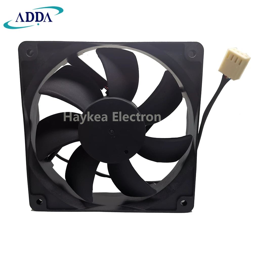 Для ADDA AD1212UB A7BGL 12025 вентилятор с высоким потоком воздуха PMW 120X25 мм 12 в компьютерный кулер для процессора 12 см 4 провода контроль температуры коробка вентилятор
