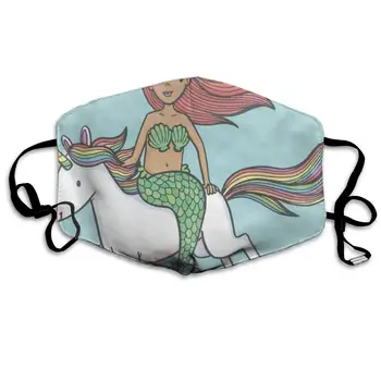 

Face Mask Unicorn and Mermaid Fabulous Cycling Half Face Earloop Face Mask for Girls