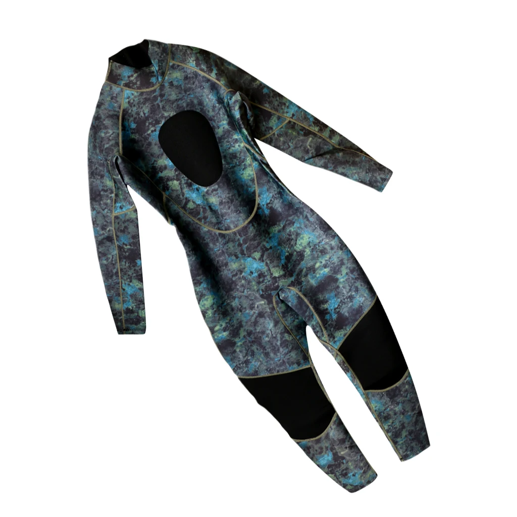 Men Camo 3mm Neoprene Full Length Wetsuit Surfing Suit Diving Snorkeling Swimming Suit Jumpsuit