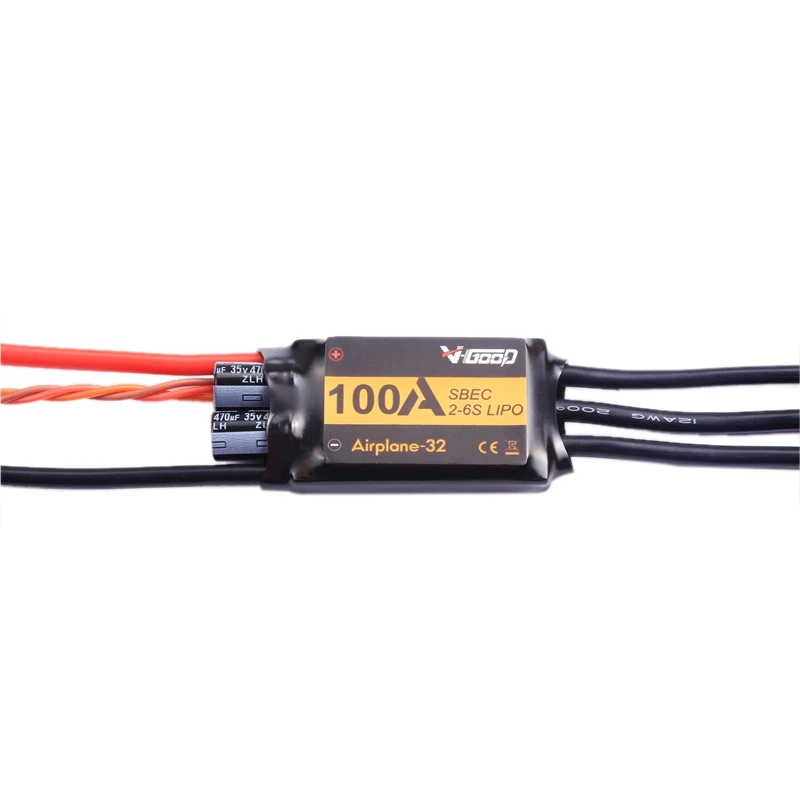 

VGOOD 100A 2-6S 32-Bit Brushless ESC with 5A SBEC for Fixed Wing RC Airplane