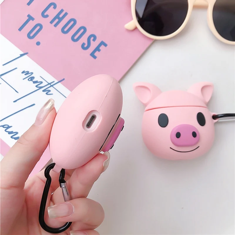 Мультяшный наушник 3D Пингвин чехол для Airpods 2 чехол силиконовый милый чехол для Apple Air Pods 1 чехол динозавр защитная коробка