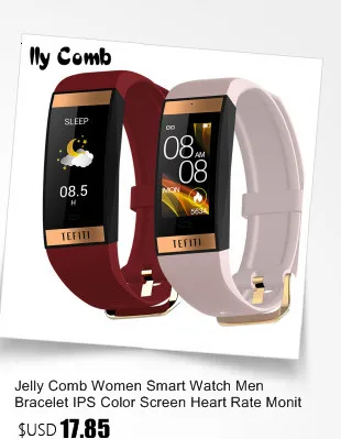 Jelly Comb Модные женские Смарт-часы 0,96 дюймов монитор сердечного ритма умный Браслет монитор сна умные часы для девочек подарок
