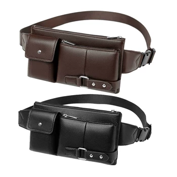 

Men's Moore Belt Bag Leather Wallet Chest Belt Bag Belt Bag Sports Bag Zipper Bag Travel Wallet