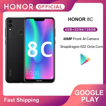 

Honor 8C 8 C Smartphone Google Play Snapdragon 632 Octa Core 3 slot Face ID 6.26 inch Front 8.0MP Dual Rear Camera 4000mAh