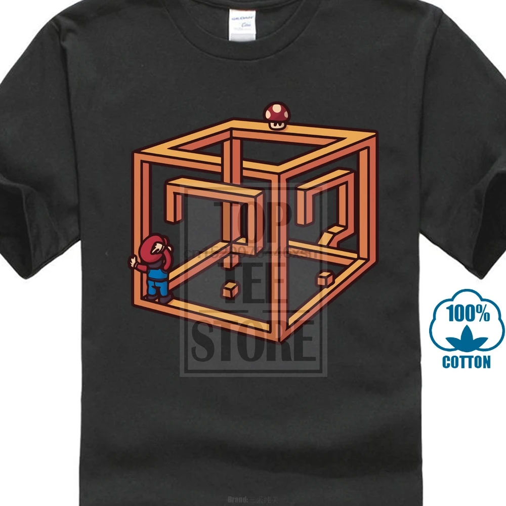 Mystery Box Футболка Мужская Супер Марио футболка Новинка игра одежда вопрос Mark Gg Топы