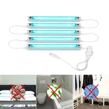 

8W UVC Disinfection Lamp T5 LED Light Tube Kitchen Bathroom Bedroom Closet Cabinet Tableware Sterilization Lighting