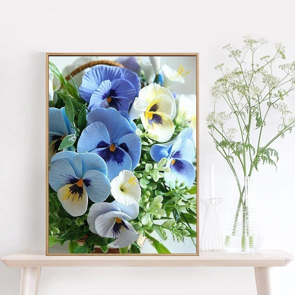 

Amazon EBay AliExpress Hot Selling Full of Crystals round Diamond Painting Full of Crystals Flower Restaurant Bedroom Diamond Pa