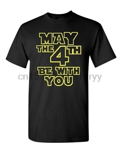Черная забавная футболка с надписью May The 4th Be With You Forth Force Dark Side |