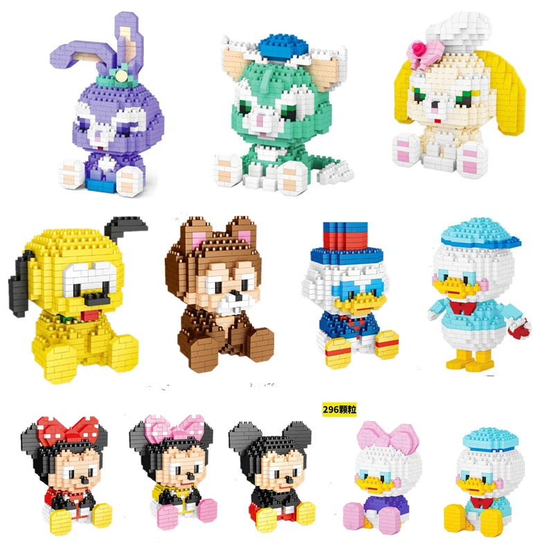 Конструктор Disney с Микки Маусом игрушки из кубиков аниме мини-конструктор
