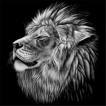 

EverShine 5D Diamond Painting Animals Cross Stitch Black White Rhinestone Pictures Mosaic Full Layout DIY Needlework Home Decor