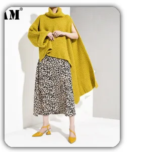 [EAM] Women Black Pattern Printed Long Spaghetti Strap Dress New Sleeveless Loose Fit Fashion Tide Spring Summer 2020 1DA358