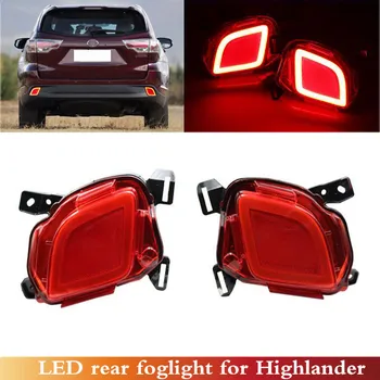 

CAPQX 2PCS Modified Rear Bumper Signal Super LED Brake Turning Signal Surface Emission Multi-light For Highlander 2015-2017