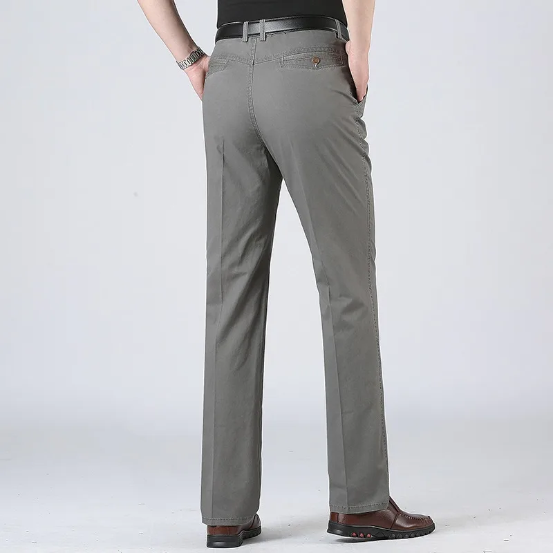 40 размера плюс мужские весенние летние новые деловые повседневные брюки мужские хлопковые брюки-чиносы модные однотонные брюки Мужская брендовая одежда SA-8