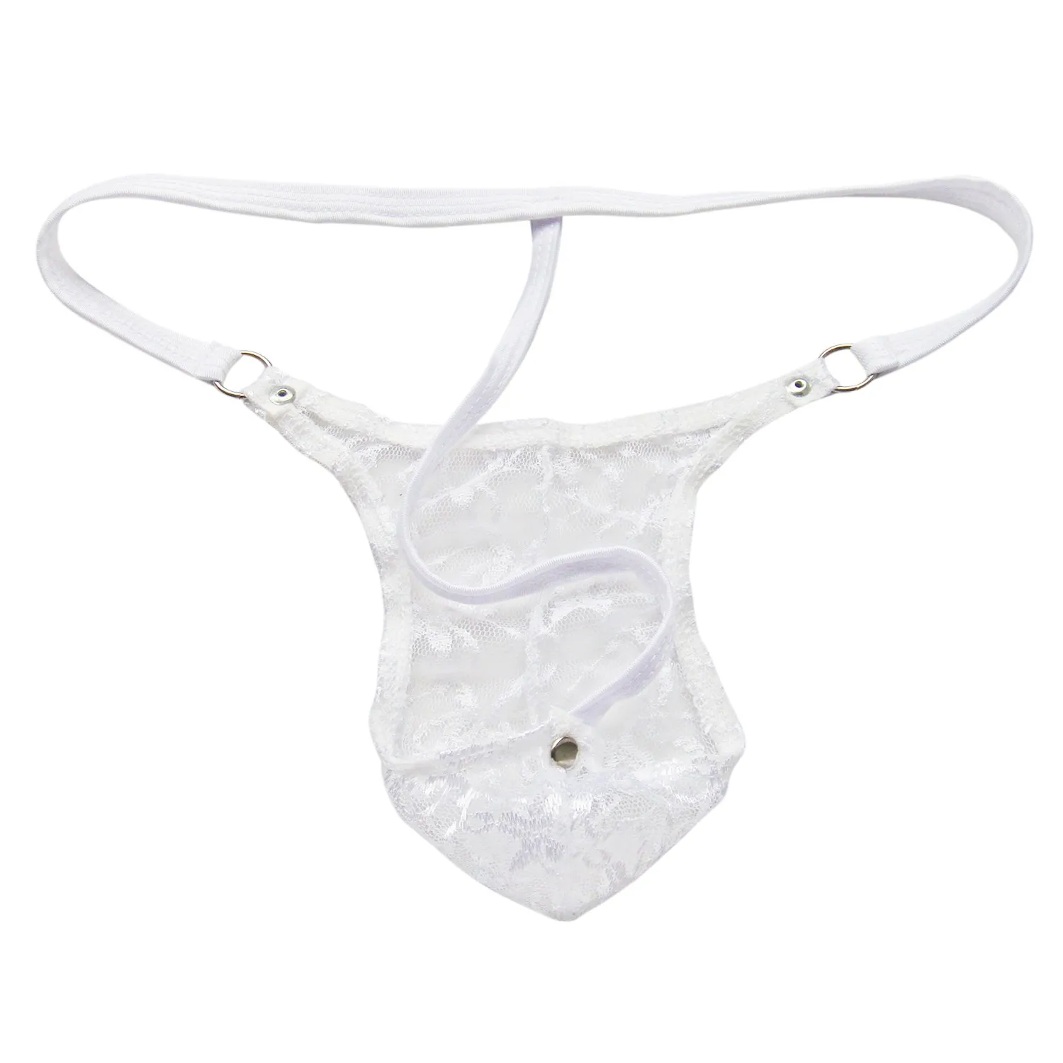 Men's Floral Lace Sheer See-Through Lingerie