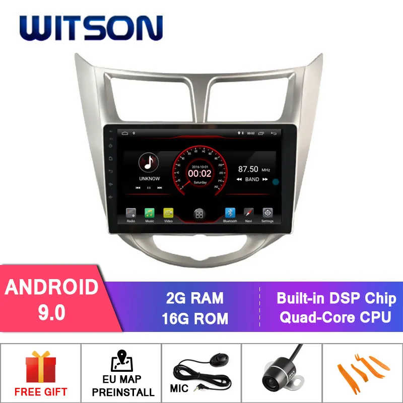 WITSON 9 дюймов IPS экран Android 10 0 Восьмиядерный 4 Гб ОЗУ + 64 ГБ флэш радио для HYUNDAI VERNA ACCENT