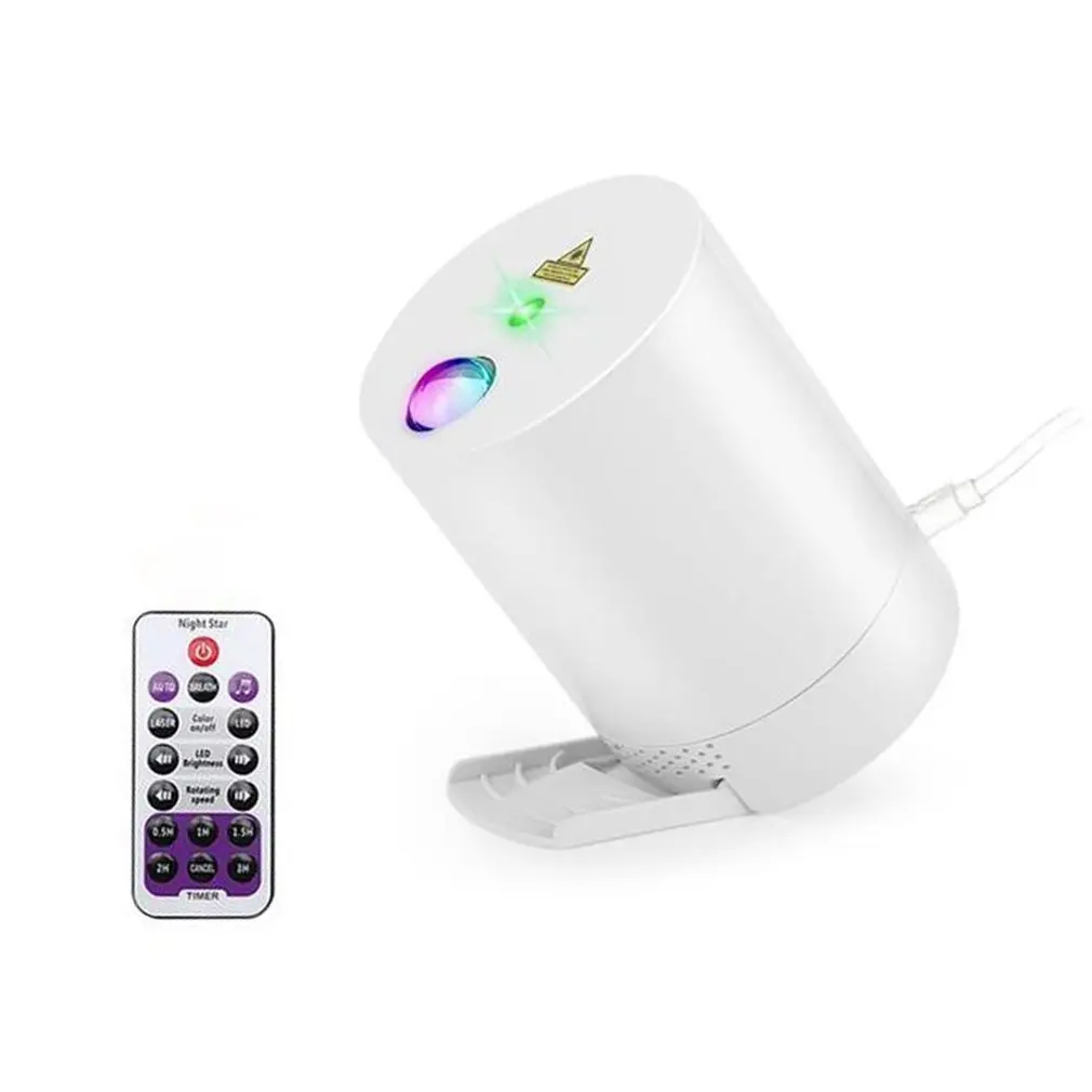 Night Light Starry Sky Projector Water Wave Lamp LED Star Music Rotating Remote Control Wireless Bedroom Bedside | Электроника