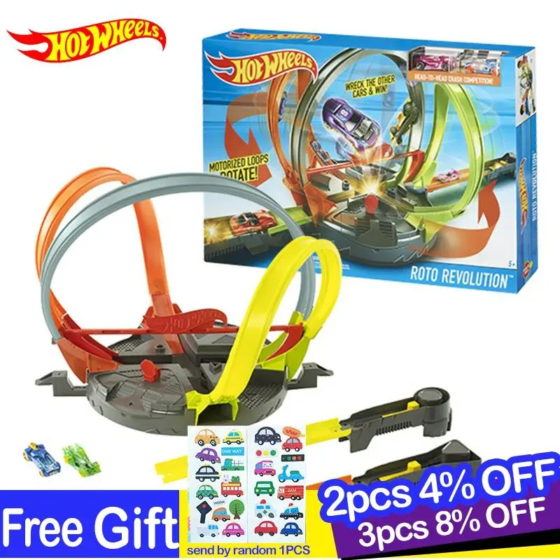 Оригинальный Хот Вилс автомобильный трек Roto революции аварии конкуренции