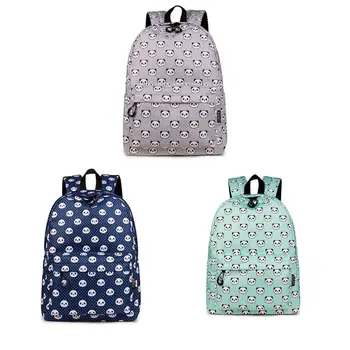

Cute Panda Printed Backpack Teenager Travel Laptop Daypack School Bookbag for Women Girls