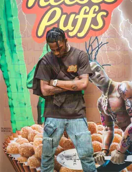 

Travis Scott x R eese's P uffs Enjoy Today T shirt 2020 Newest Summer Men's Short Sleeved Popular Tee Shirt Tops Amazing Unisex