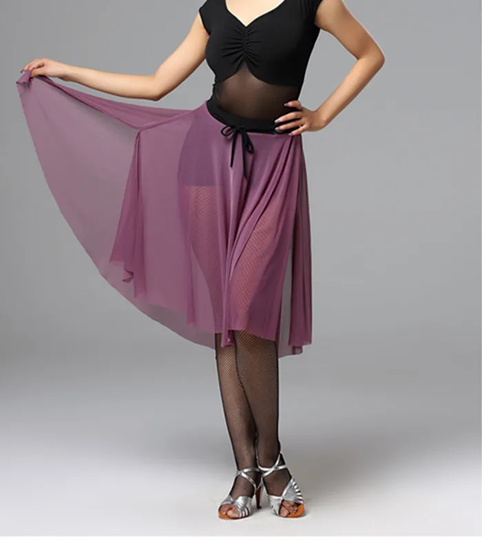 Women Latin Dance Skirt Practice Dancing Training Skirts Performance Wears women latin dance dress clothes free shipping - Цвет: as picture