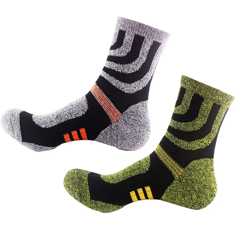 Cotton Compression Socks For Man Work Basketball Trekking Male Contrast Color Designer Brand Fit EU 39-44 |