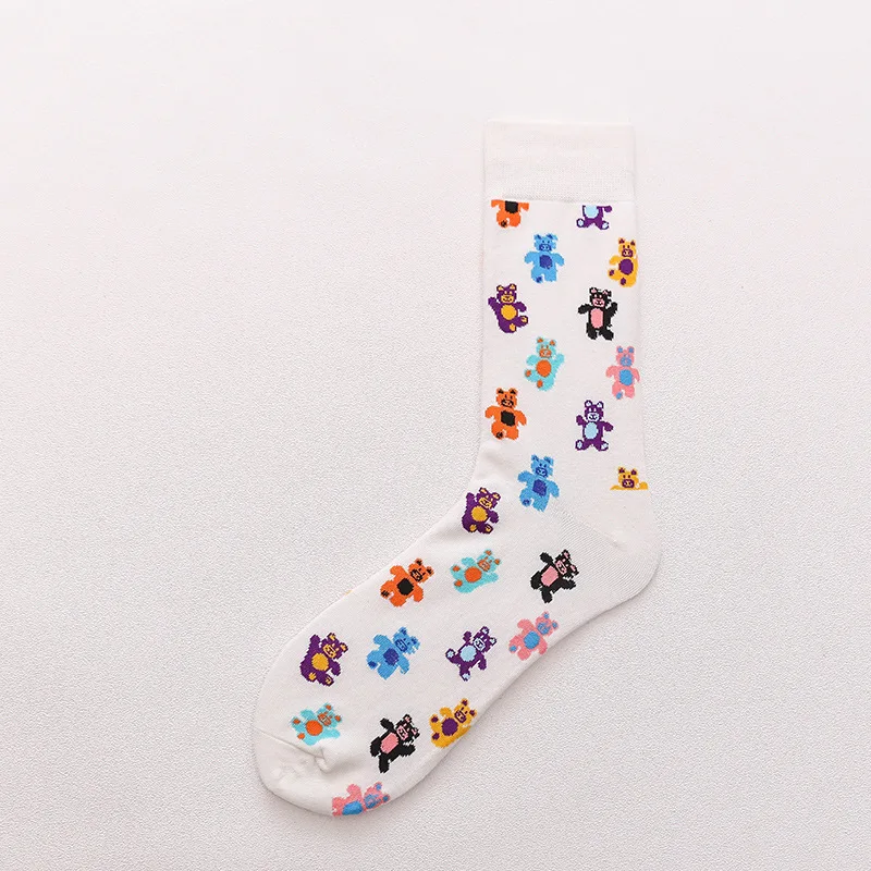 Скейтборд Chaussette Homme, Модные цветные женские носки с язычком, в европейском и американском стиле, в стиле хип-хоп, забавные носки Meias, Size36-42 - Цвет: 6