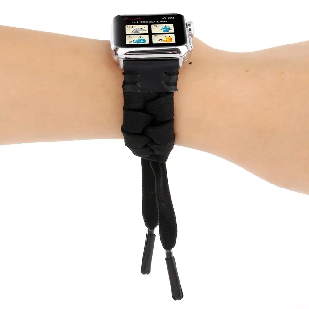 Женский тканый браслет ручной работы для Apple Watch 42/38 мм сменный ремешок iWatch 1 2 3 4 44/40