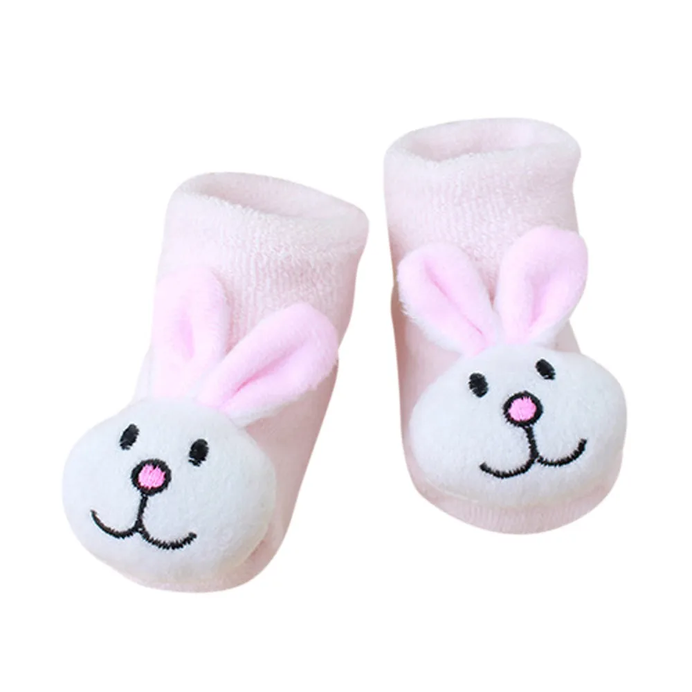 Милые носки для новорожденных с героями мультфильмов calcetines/детские Нескользящие зимние теплые носки для маленьких девочек и мальчиков, тапочки, обувь, ботинки meias A40 - Цвет: F