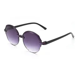 New One Piece Round Boys Girls Rimless Sunglasses Gradient Gafas Sun Glasses Kids Oculos Child Eyewear