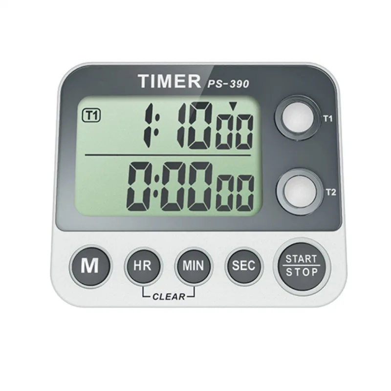 

Sun-Tracking Electronic Timer Stopwatch Mute Timer Kitchen Reminder Dual Two Group Timing PS-390