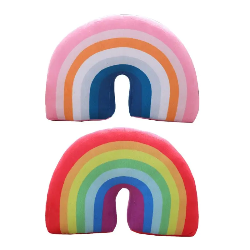 

Kids Rainbow U Shape Pillow Neck Cushion Head Support Child Sleeping Plush Toy