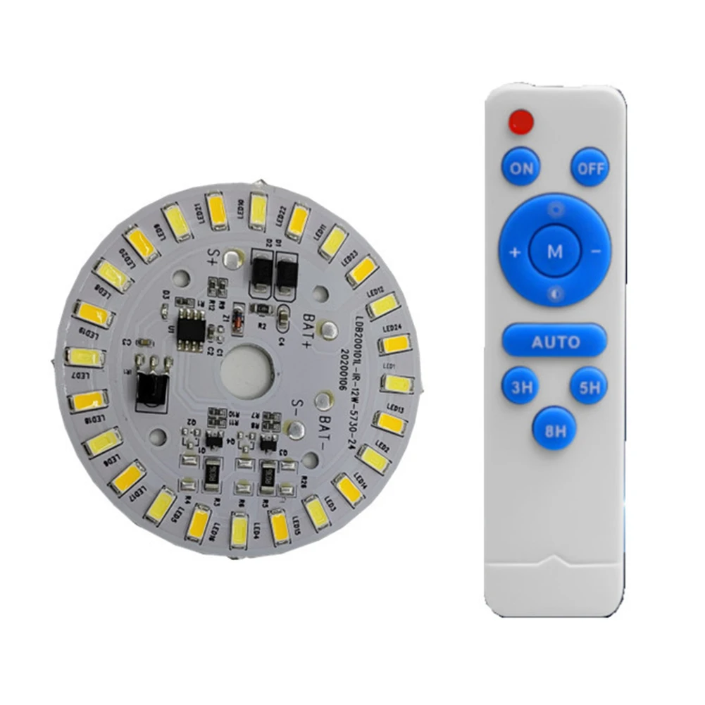 

L12W24 3.2V 3.7V 12W Circle Light Remote Control Dual Color LED Panel Round Solar Lighting Circular Lamp Board for Ceiling Light