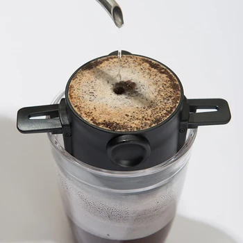 

Coffee Filter Portable Stainless Steel Drip Coffee Tea Holder Funnel Baskets Reusable Tea Infuser and Stand Coffee Dripper Tools