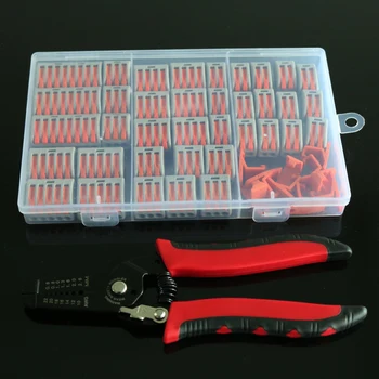 

47PCS Box Packing cutting stripping Tool PCT 212 213 214 215 218 2-2 3-3 2 3 pin mini wire Connectors Universal Bracket Terminal