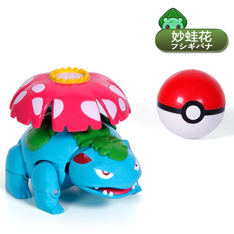 100% Оригинальный TAKARA TOMY Покемон Пикачу тыкать деформация мяч фигурки героев Mewtwo