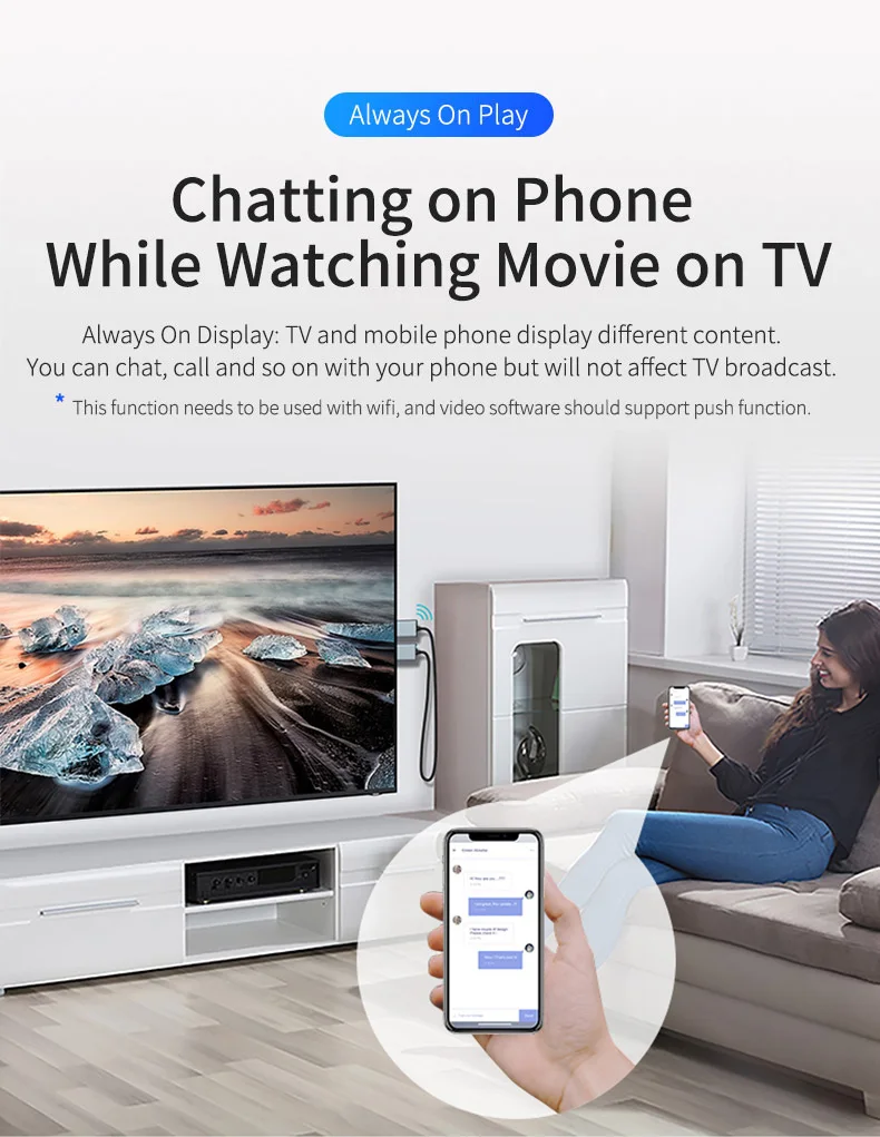 GGMM Улучшенная ТВ флешка двухдиапазонный 5G беспроводной дисплей ключ 4K HD HDMI Wi Fi USB