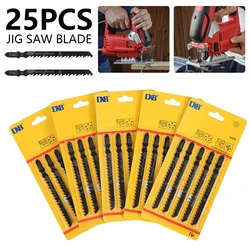 Lames de scie sauteuse T144D HCS, 25 pièces, coupe propre pour le bois, panneau de fibres de PVC, lame de scie alternative, outils électriques, outils de coupe rapide 