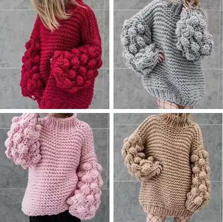 Street Winter Pullovers Ladies 7 Colors Long