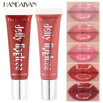 

48pcs/lot HANDAIYAN Candy Color Jelly Lip Gloss Moisturizing Waterproof Long Lasting Liquid Lipstick Lip Cosmetic Wholesale